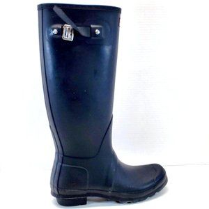 Hunter Women's Size 10 Original Tall Rain Winter Boots - Black